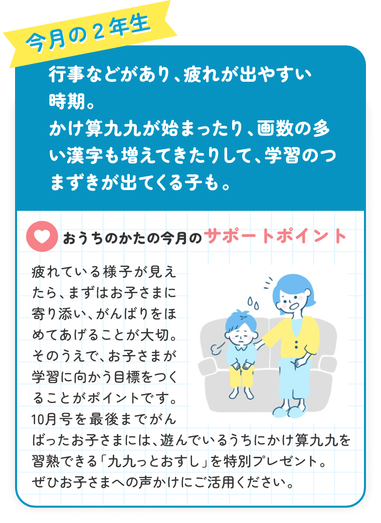 2年生10月号やる気アップヒントWEB｜進研ゼミ小学講座