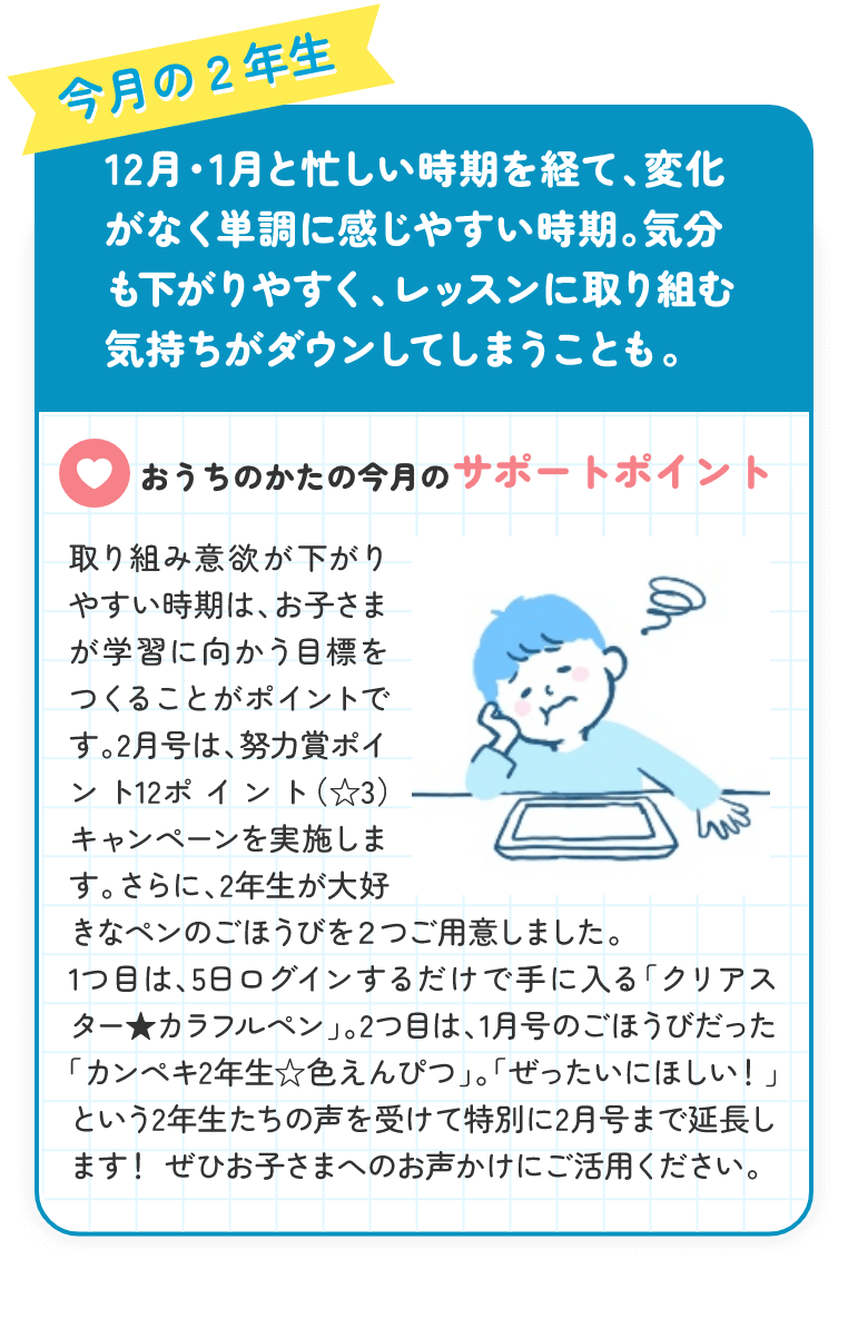 2年生2月号やる気アップヒントWEB｜進研ゼミ小学講座｜チャレンジウェブ